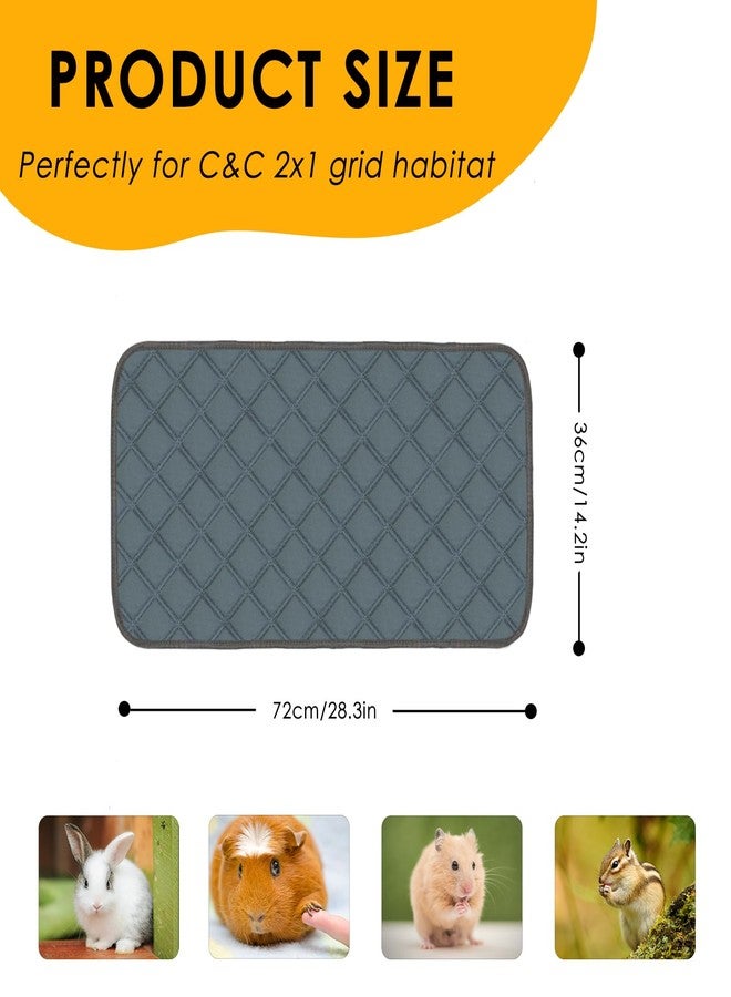 Mooydee 4 Pack Guinea Pig Cage Liners Washable Guinea Pig Bedding Reusable Waterproof Super Absorbent Guinea Pig Pee Pads Anti Slip Mat for Small Animals Rabbit Hamster Rat -28 x 14 Inch - Image 2